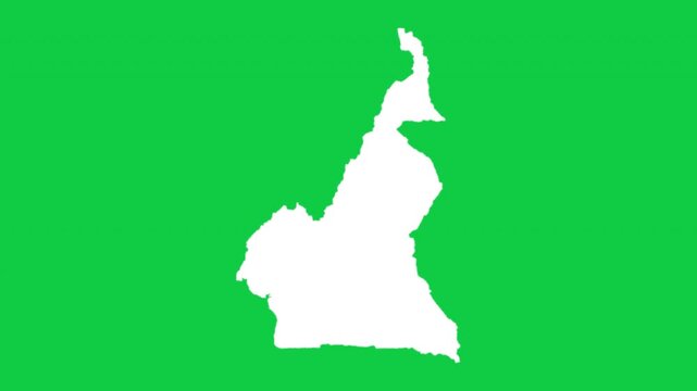 Cameroon wiggle animation map loop green background