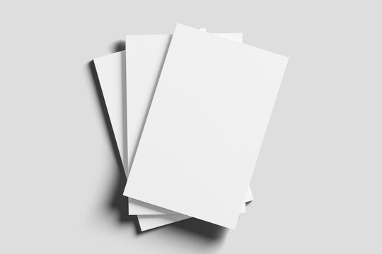 Tabloid 11x17 Inch White Blank 3D Rendering Magazine Mockup