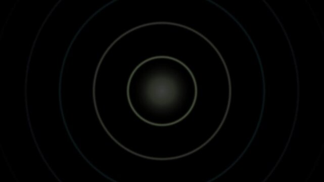 Looping glowing concentric circles expanding outward against a black background in a seamless loop