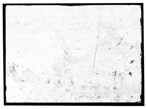 Photo film frame of an old camera overlay with dusts and scratches on transparent background (png image).	
