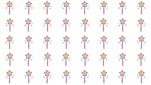 Minimal pattern background with magic wand for modern design.