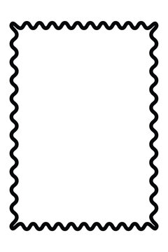 Minimal rectangular frame with a delicate wavy outline, perfect for clean layouts, labels, worksheets and modern designs.