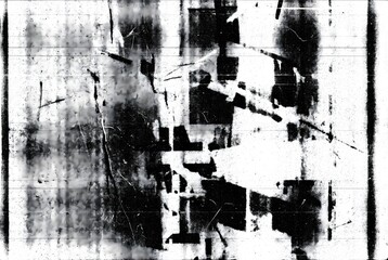 Fototapeta premium Distressed Grunge Photocopy Texture with Horizontal Scan Lines