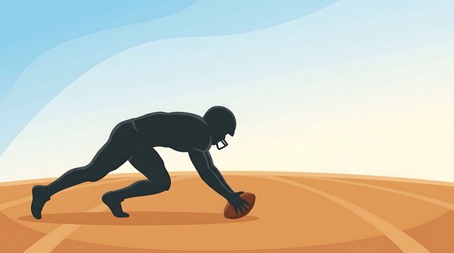 Runner in starting position on orange track