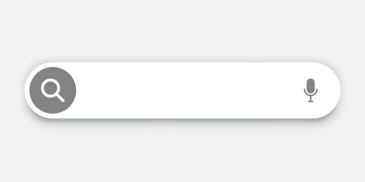 Search bar UI icon in flat style. Navigation bar in browser vector illustration on isolated background. Website button sign business concept.