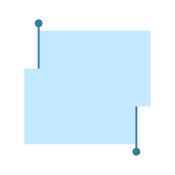 Text selection icon in flat style. Highlight frame vector illustration on isolated background. Cursor with select position sign business concept.