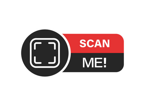 Scan me frame icon in flat style. QR code scanner vector illustration on isolated background. Barcode identity sign business concept.