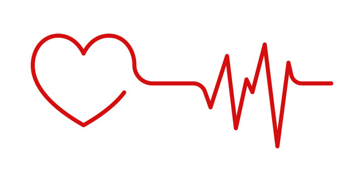 Pulse rate icon in flat style. Heartbeat rhythm vector illustration on isolated background. EKG cardio graph sign business concept.