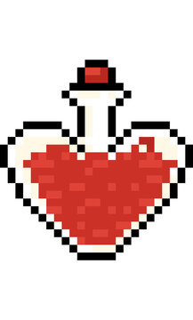 pixel art of potion bottle elixir