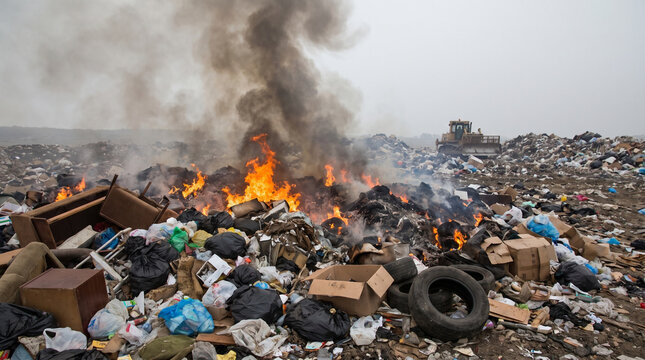 Trash burning in Ffire