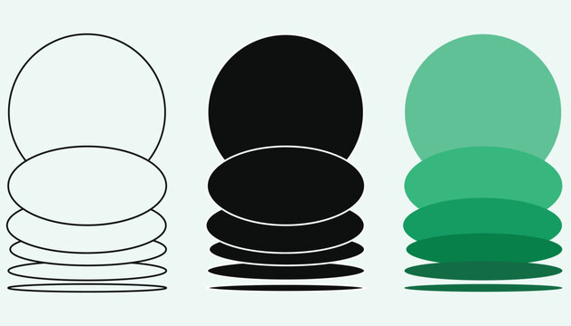 Balancer Protocol Cryptocurrency Logo Vector Set with Overlapping Gradient Circles