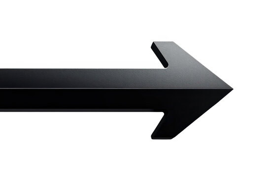 Straight black directional arrow pointing right