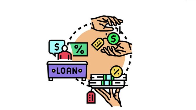 Financial institution assessing borrower eligibility score for a loan, evaluating creditworthiness and offering funding based on approval to the applicant, the lending process