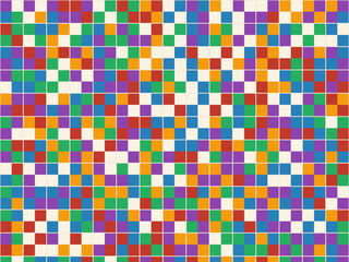 Naklejka premium Abstract Four Color Tiles Contemporary Pattern