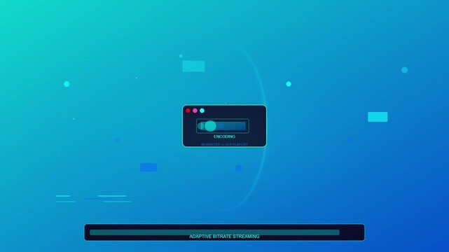 Futuristic Digital Media Player with Adaptive Bitrate Streaming Interface