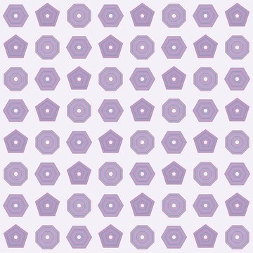 Seamless Purple and Pink Line Geometric Pattern on Pale Background
