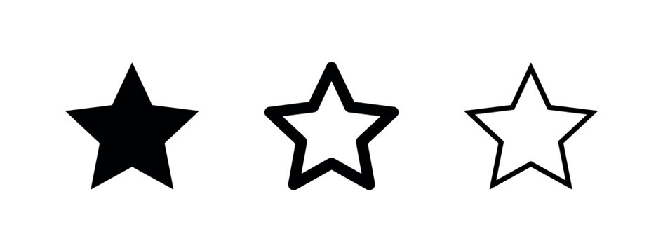 Rating star and excellence quality favorite icon set