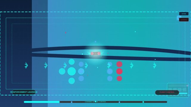 Abstract Space Simulation with Floating Orbs and Reinforcement Learning UI