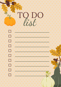 Cozy fall to do list design with autumn aesthetic for seasonal planning, journaling, productivity
