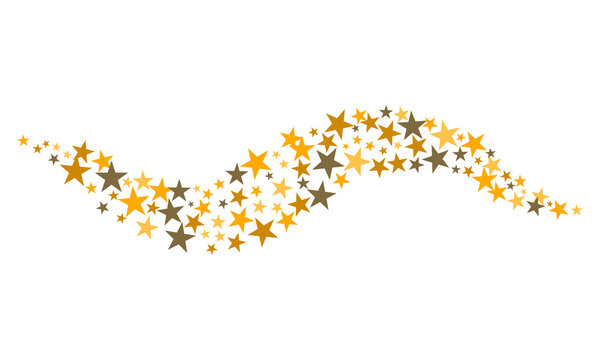 Wavy Gold Star Dust Trail Icons