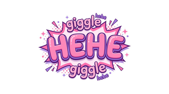 HEHE Giggle Comic Speech Bubble