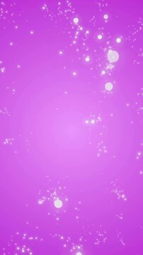 Animation of glowing light spots over pink background