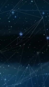 Animation of glowing light spots over black background