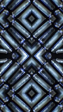 A mesmerizing kaleidoscope of metallic tubular shapes, throbbing and twisting in an endless, hypnotic and trance like motion. Excellent for high tempo music events or energetic visualizers.
