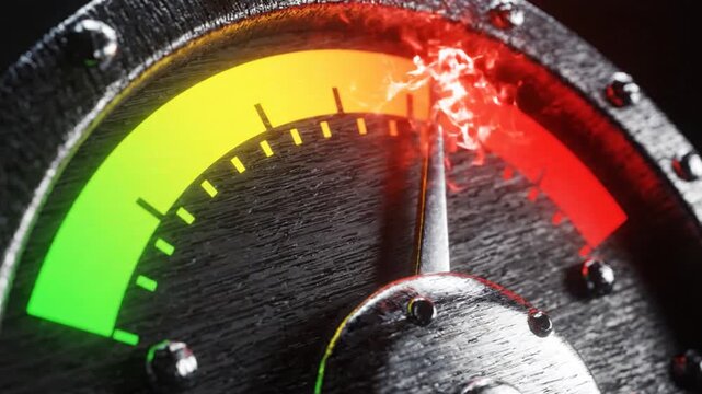 Speedometer Gauge with Electrical Sparks High Performance Concept