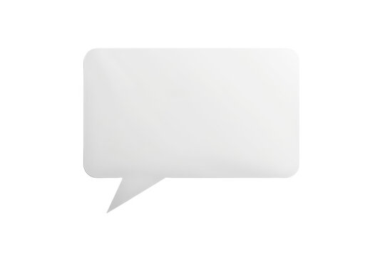 Light gray blank speech bubble with soft corners