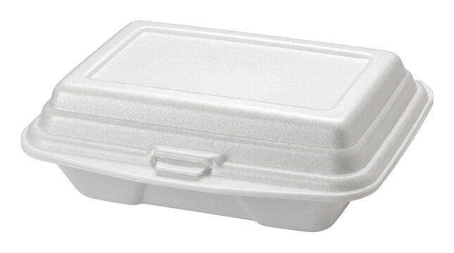 White Styrofoam Takeout Food Container