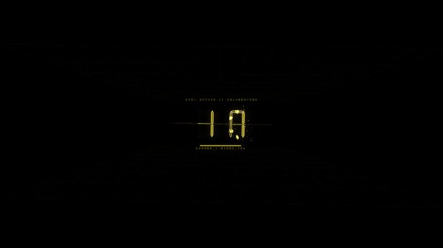 Abstract 3D Holographic Chrono Countdown 4K Seamless Motion Loop