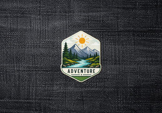 Embroidery Logo Patch Mockup