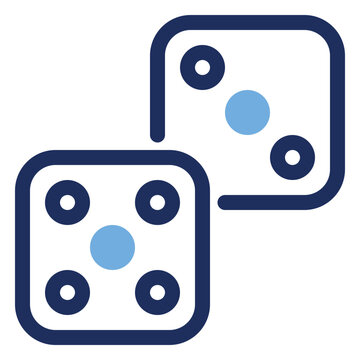 Rolling Casino Board Dice Duo Tone Icon