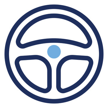 Racing Steering Wheel Controller Duo Tone Icon