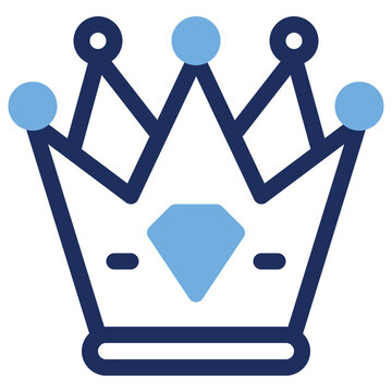 Royal King Crown Victory Duo Tone Icon