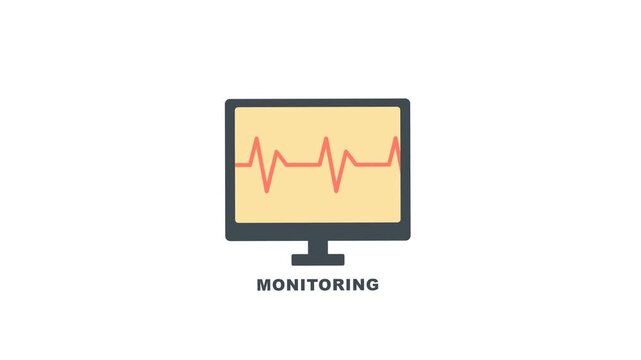 Financial Data Monitor on Green Screen