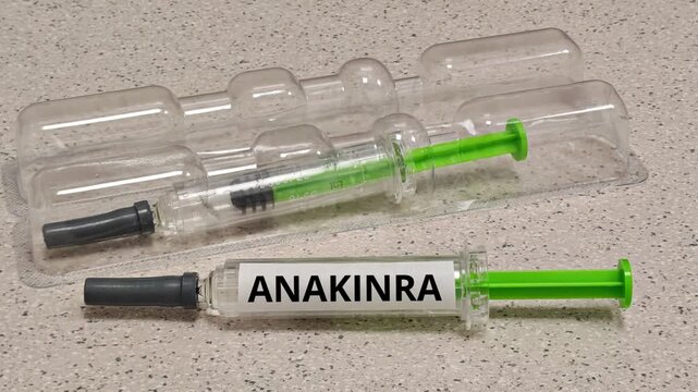 ANAKINRA IL-1 receptor antagonist for autoinflammatory disease in a prefilled syringe