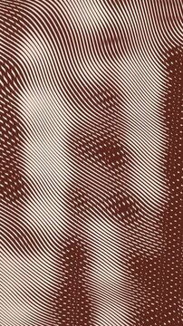 Copperplate Burin Engraving Curved Hatching Drapery Tone Seamless Loop in soft cream tones vertical 9:16