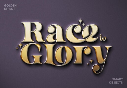 Gold Text Effect For Poster And Branding Design