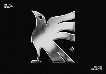 Metal Text Effect For Poster And Branding Design