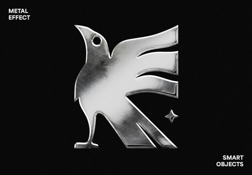 Metal Text Effect For Poster And Branding Design