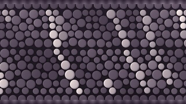 Force Chains In A Jammed Disc Packing Sheared By Rough Walls, Stick Slip Seamless Loop in deep plum tones
