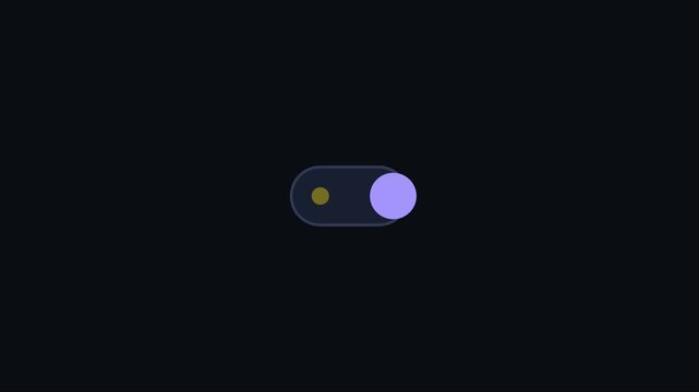 Minimalist day and night mode toggle switch animation for user interface 4k