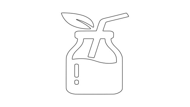 Fruit drink jar icon animation