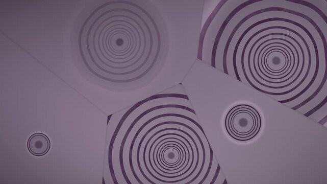 Liesegang Rings In Gel, Periodic Precipitation Bands Growing And Dissolving, Sepia Chemistry Pattern Seamless Loop in calm plum tones