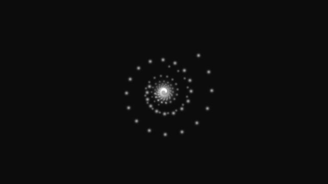 Black and White Recursive Spiral Background Seamless Loop
