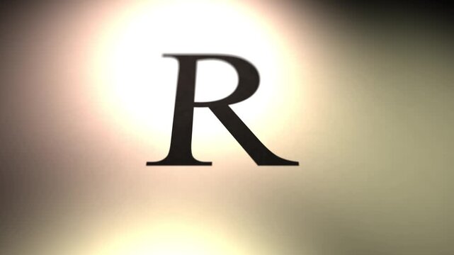Cinematic Letter Sliding Across Camera - R