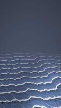 Travertine Rimstone Terraces With Milky Thermal Pools and Steam Haze Copy Space Seamless Loop in subtle navy tones vertical 9:16