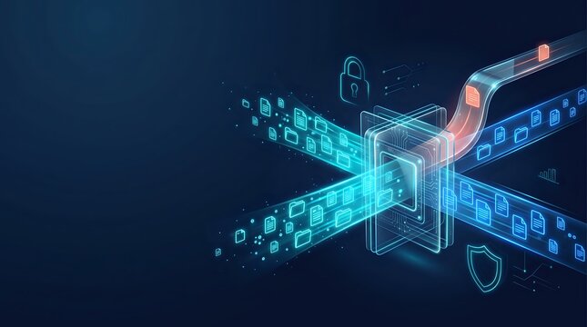 DataLossPrevention-NavyCyanCoral-GlassLight-CybersecurityAdvertising-FilteredWaveBackground
